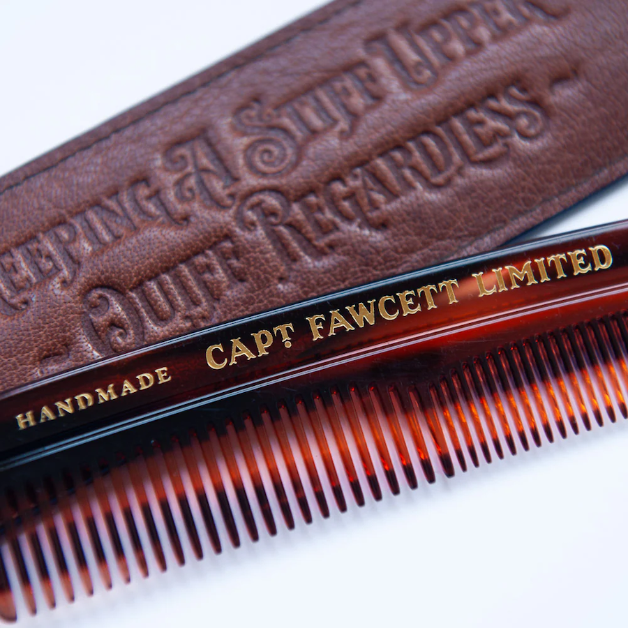 Captain Fawcett's Hair Comb with Leather Case キャプテンフォー Captain Fawcett's Hair Comb with Leather Case キャプテンフォー