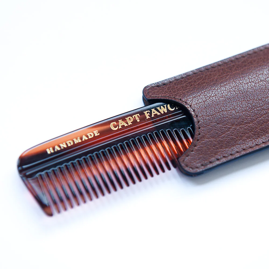 Captain Fawcett's Hair Comb with Leather Case キャプテンフォー